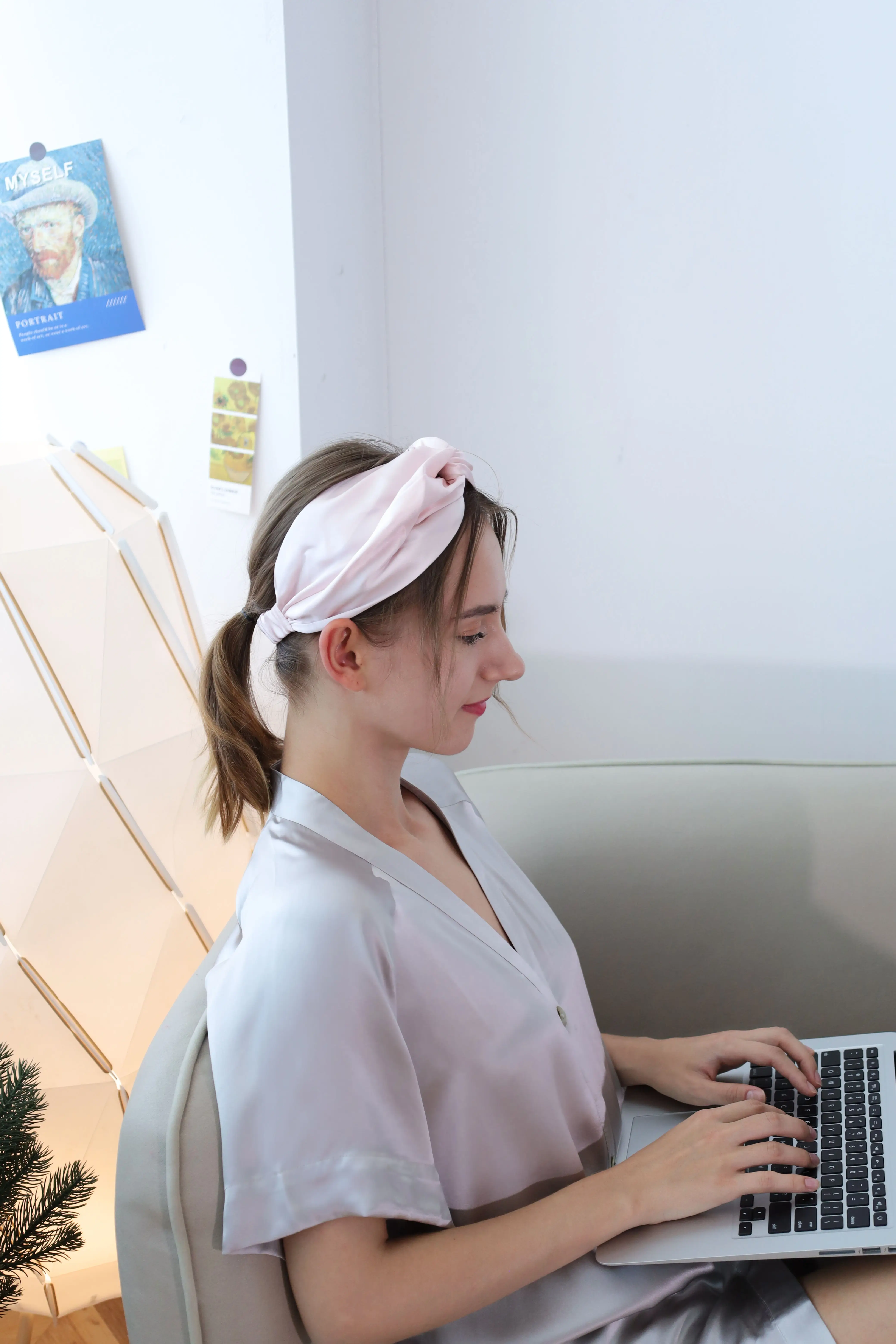 factory popular wholesale elastic luxury wraps custom wide makeup 100 silk headband