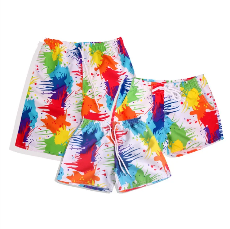OEM factory custom surfing board shorts mens swim trunks High Quality Mens Quick Dry Beach Shorts Parent-child outfit