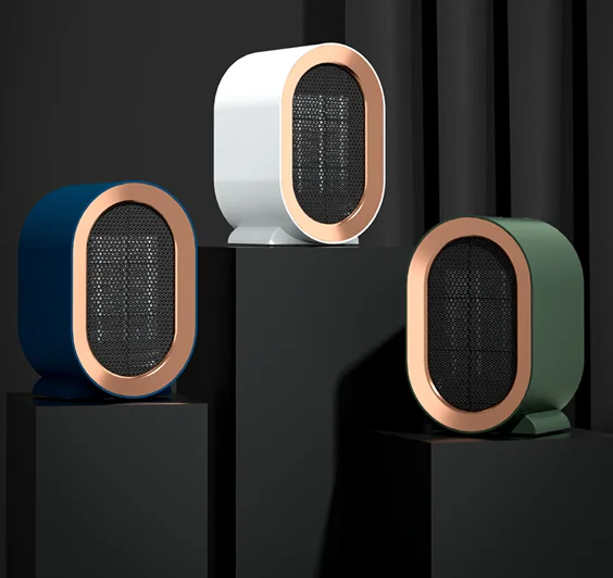 Electric PTC Ceramic 3s Fast Heating Mini Personal Space Desktop Fan Heater 1200W