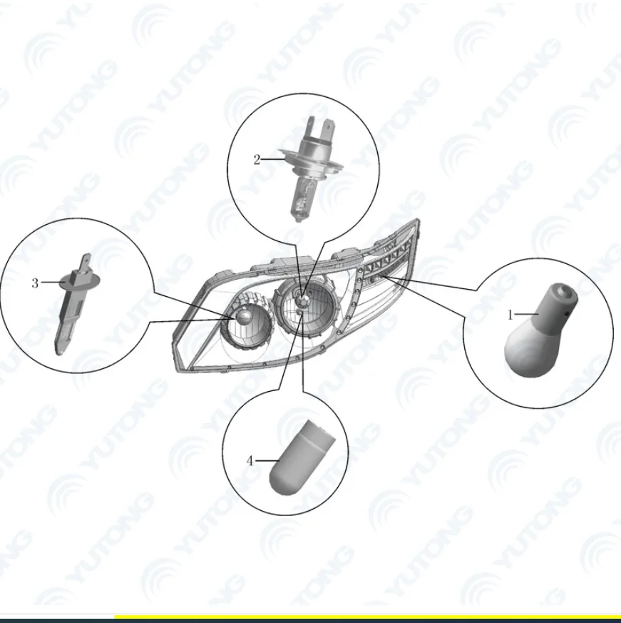 4121-00063 Запчасти для автомобильных автобусов ZK6859H китайская фара для автобуса 4121-00062