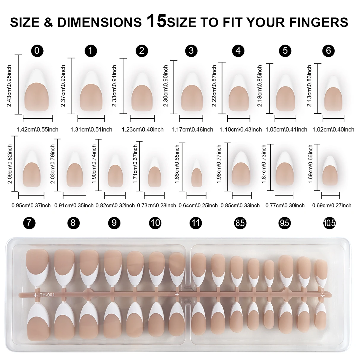 Short French White Edge Nail Sticker 2024 Patch For Wearing In Autumn And Winter High-end And Eye-catching White Nail Patch