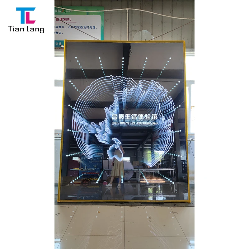 Melaleuca Mirror Abyss Mirror Making with Low Price Neon Night Light for Bar Background Wall Decoration