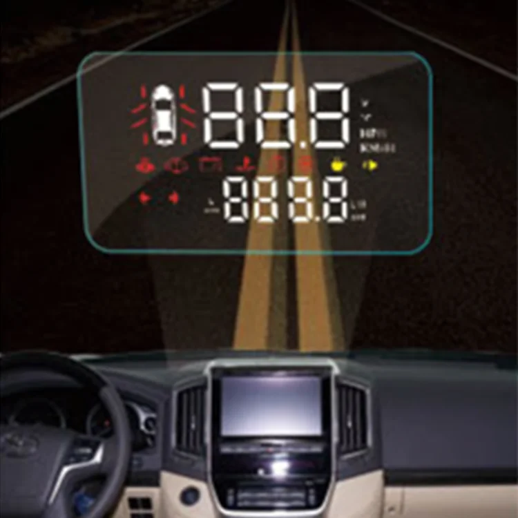 popular latest version  reflective speed screen mirror hud head up display for land cruiser lc200 2008-2021