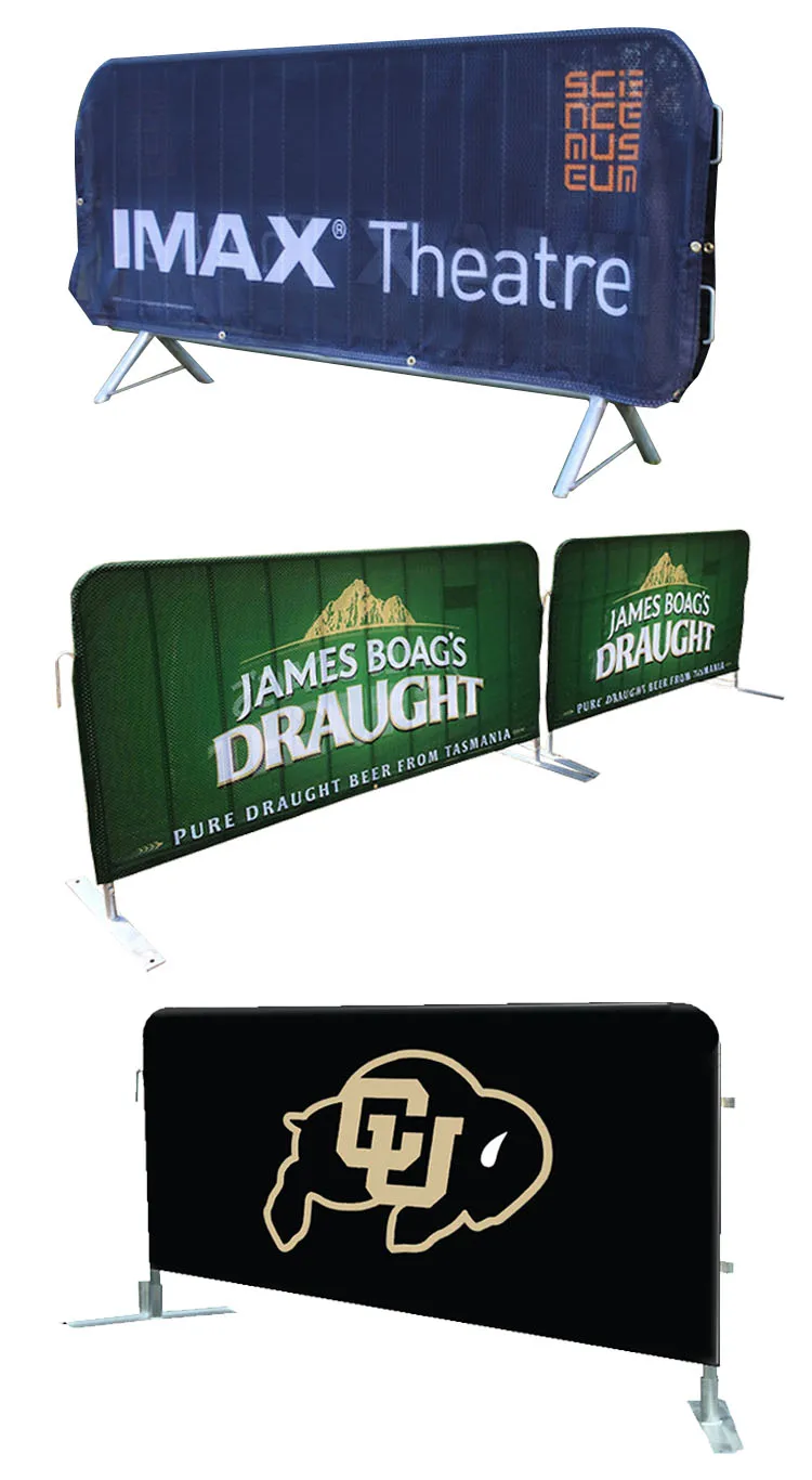 High Quality Custom Waterproof Movable Outdoor Banner Cafe Barriers Stainless Steel Cafe Barrier