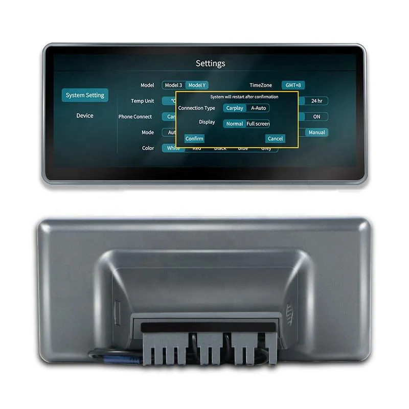 EVbase Head Up Display For Tesla Model 3/Y//S/X Android Auto With GPS Navigation 4G Wifi Radio Stereo