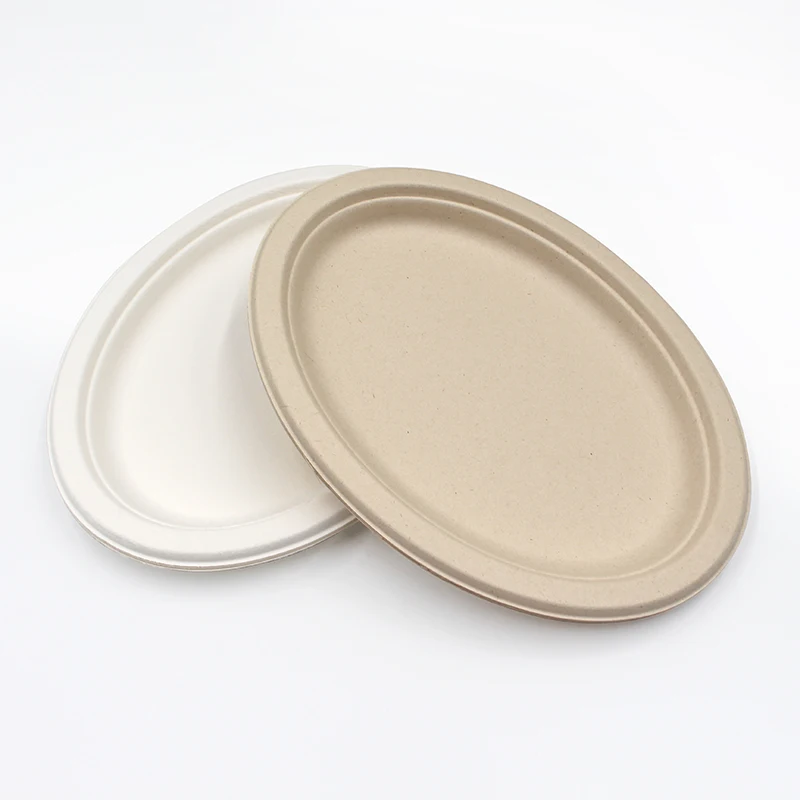 Hot Selling Eco-friendly Compostable Plates Square Round Sugarcane Plates With Various Popular Design