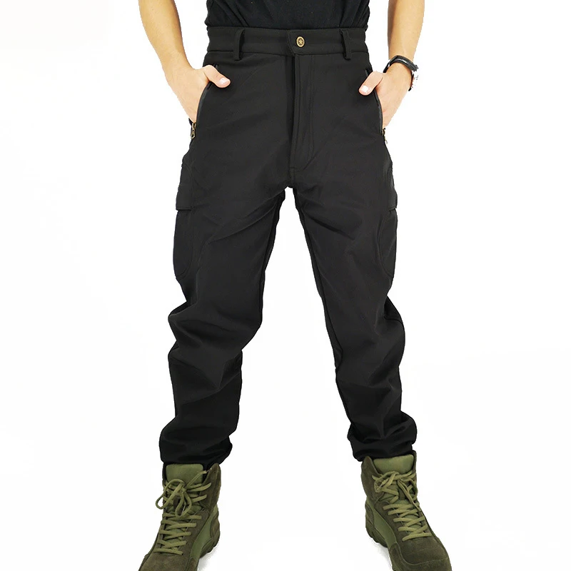 Мужская флисовая подкладка с водонепроницаемым мягким корпусом военные тактические армейские брюки для девочек армии поклонников пеший Туризм Мульти Карманы Грузов; Штаны для маленьких детей детские брюки