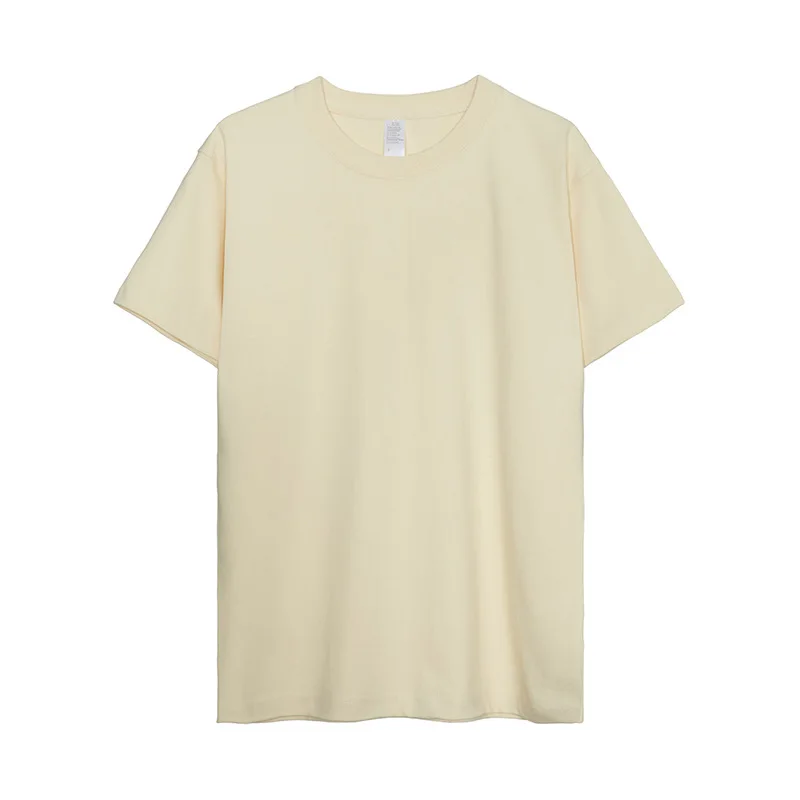 Custom Logo High Quality 300gsm Round Neck 100% Cotton cropped Puff Shirt Street Wearing Oversize Soft Unisex T-shirts Men