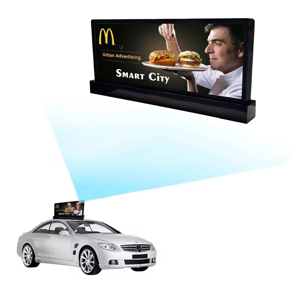 Led Taxi Top Publicidad P5 Led Display Outdoor Carroof Double Side Screen With Videos Led Taxi Top Light Used For Car Roof Boxes