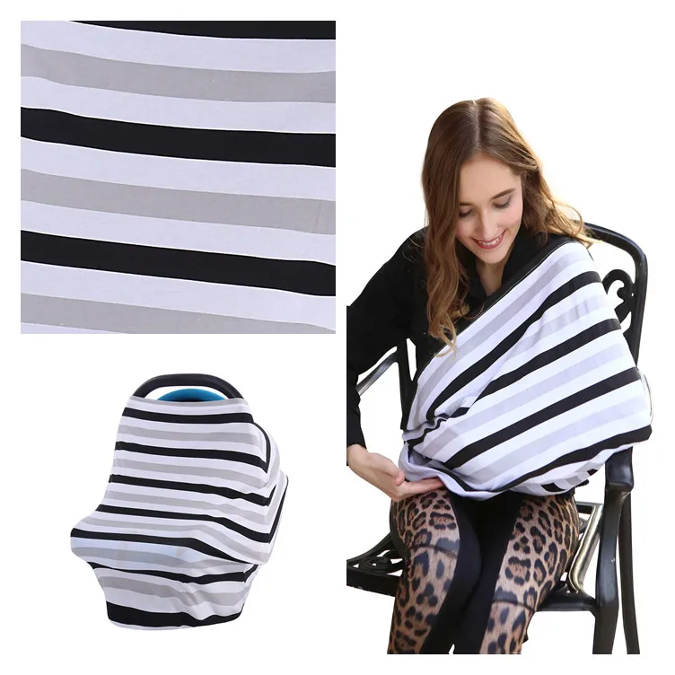 Детское сиденье, навес, дышащий и мягкий чехол для грудного вскармливания, Классический Полосатый Узор, чехол для кормления
