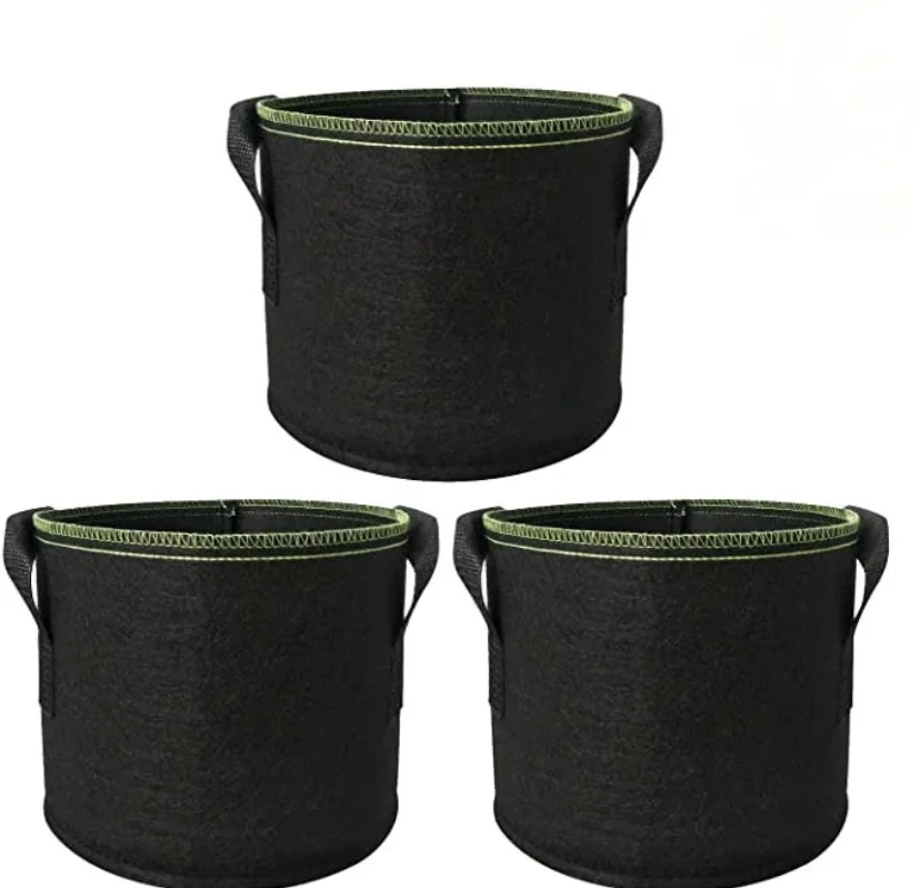 12-34gallon Factory Custom Wholesale Biodegradable Vegetable Garden Felt  Fabric Plant Grow Bag with Handles