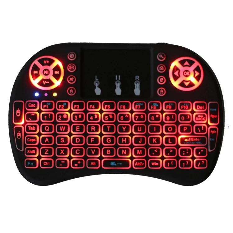Rii i8 mini keyboard backlit Colorful Backlight 2.4G wireless MINI keyboard air mouse remote control for smart android tv box