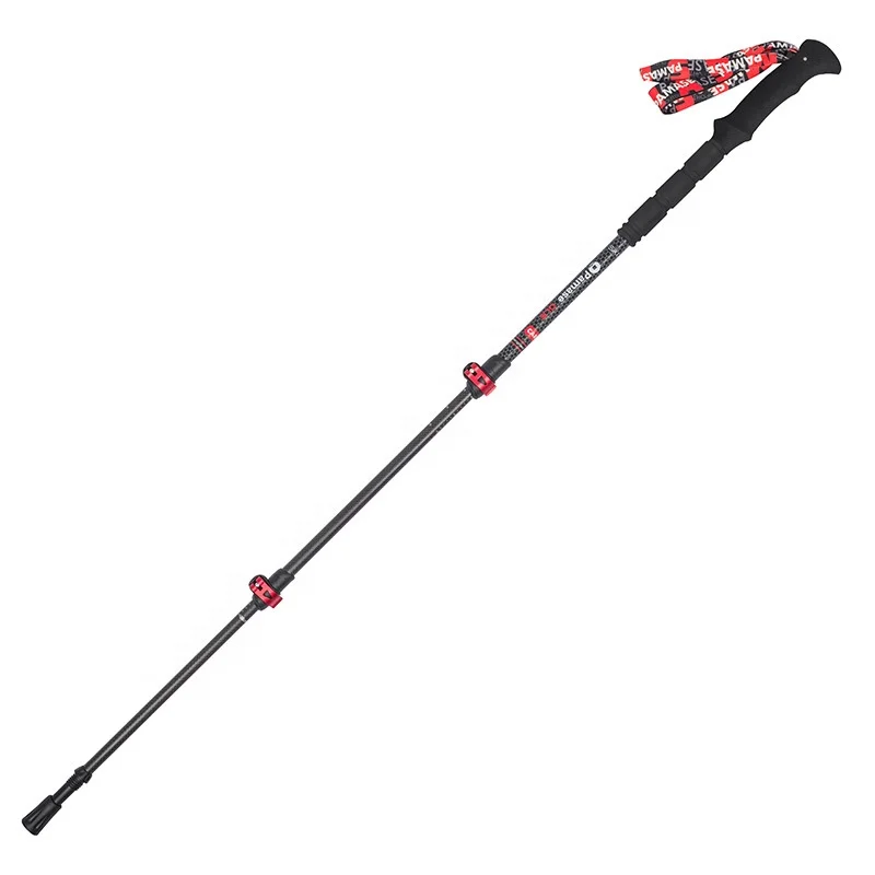 Adjustable Locks Carbon folding alpine pole outdoor sports telescopic mountain skiing cane