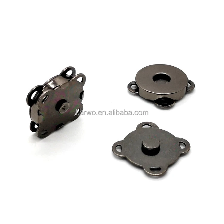 18mm Gunmetal Plum blossom Magnetic Button Magnetic Snap Button for Clothing Handbag