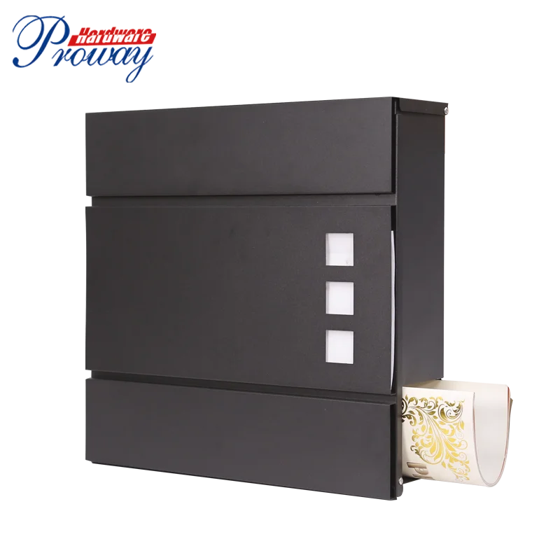 High Quality Key Locking Mailbox Post Box Residential Wall Mounted Galvanized House Mounted Letter Box/