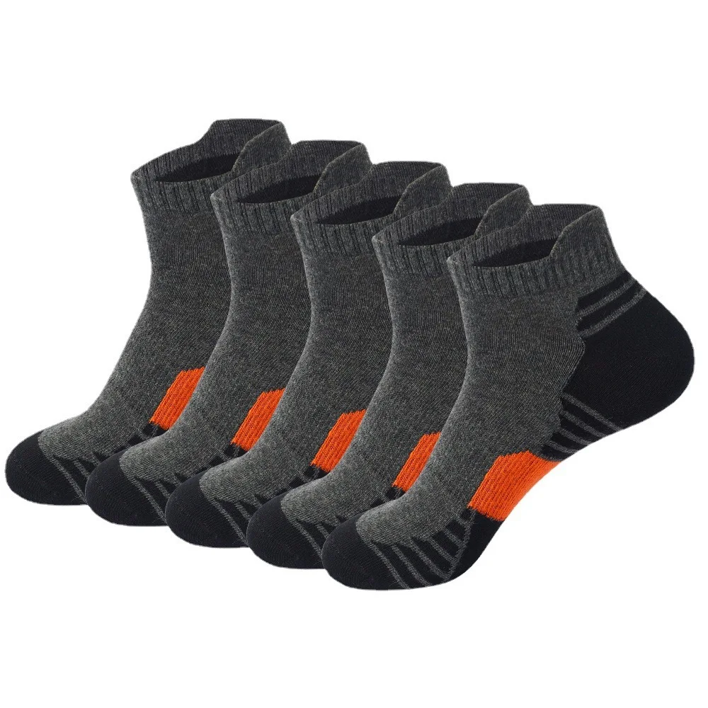 Plain Solid Color Black White Gray Spring Polyester Sport Socks For Cycling Basketball Football Compression Socks