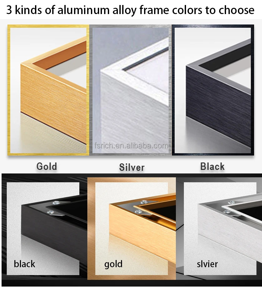 Wholesale Foshan Manufacturer Supply OEM ODM Brushed Alloy Aluminum Profile for Mirror Frame Decorative Picture Photo Frames