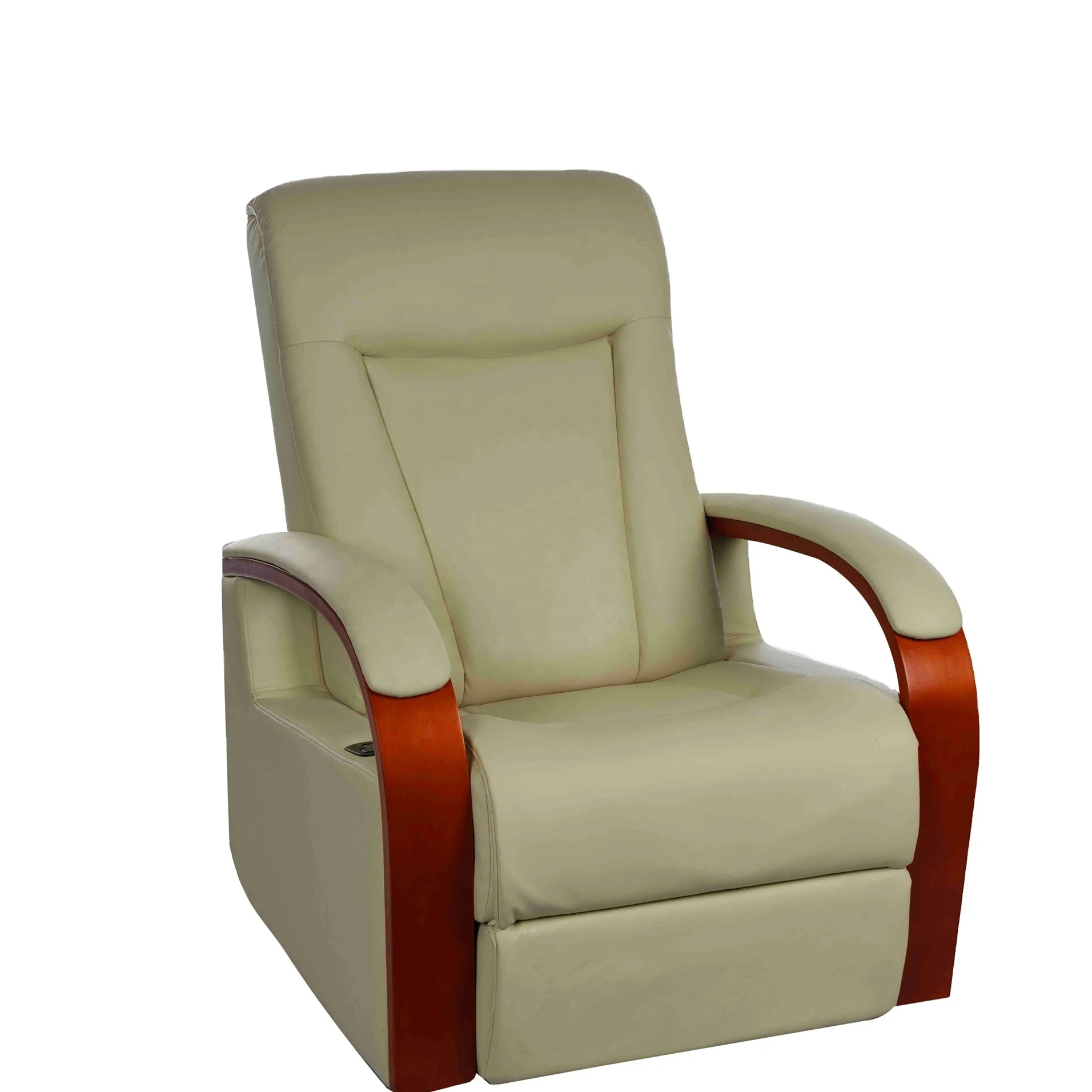 Geeksofa  Home Theater Adjustable Comfortable Relaxing Leather Sofa With Rotating Manual American Recliner for the Elderly