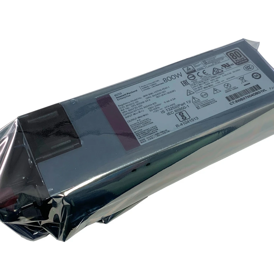 Оригинальная коробка 865414-B21 865412-101 866730-001 HPE 800W G10 PSU Platinum HPE Gen10 Сервер питания 800w
