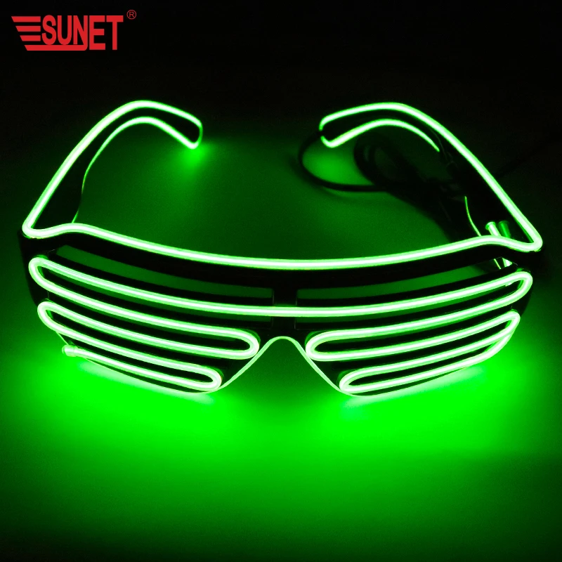 Новый продукт SUNJET, цветные светодиодные очки с затвором для вечеринки