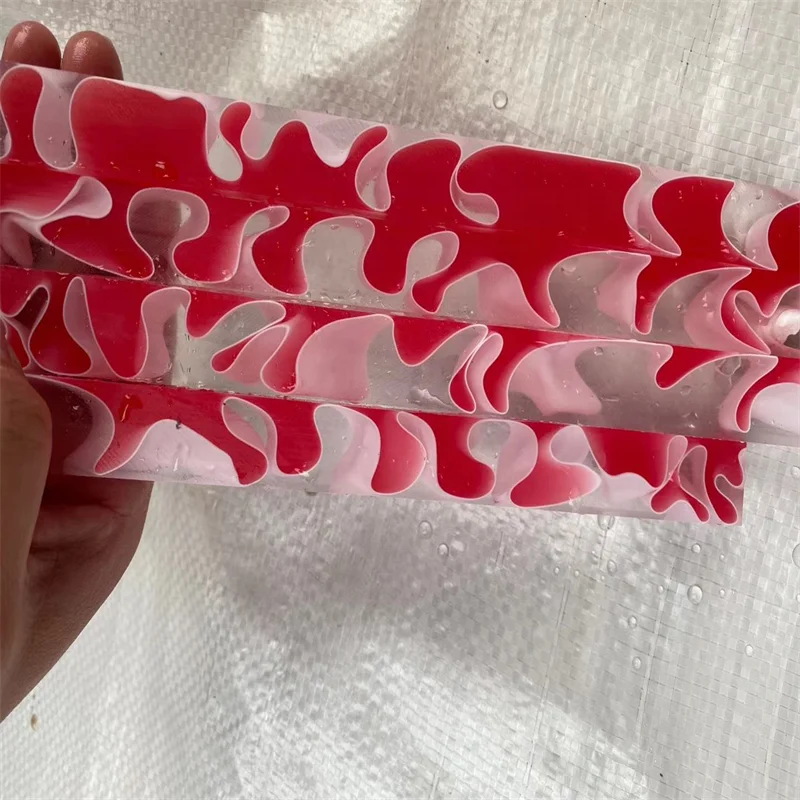 Colorful Cast Acrylic Rod and Tube Transparent swril acrylic rod