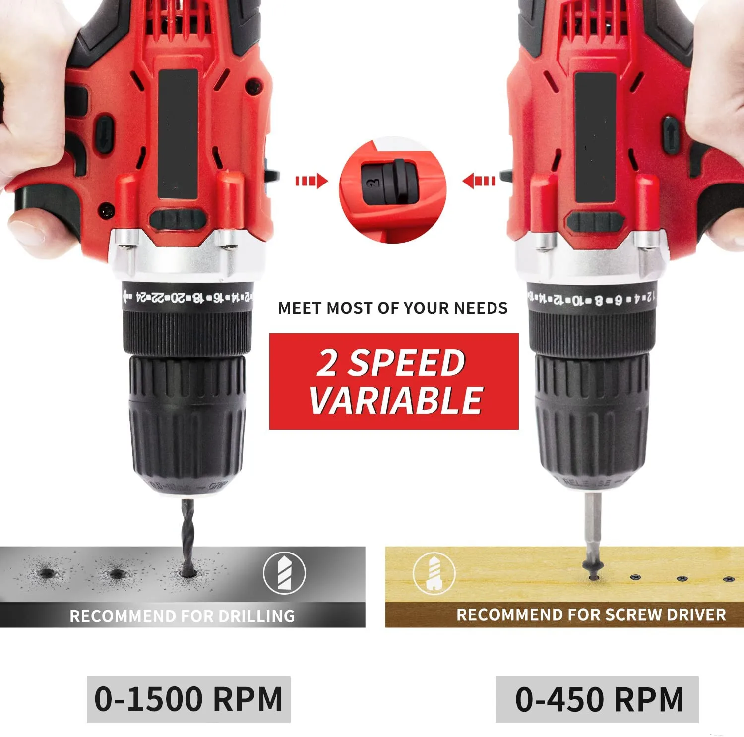 12V MAX Lithium Battery Cordless Drill Set Power Drill Kit Max Super impact drill