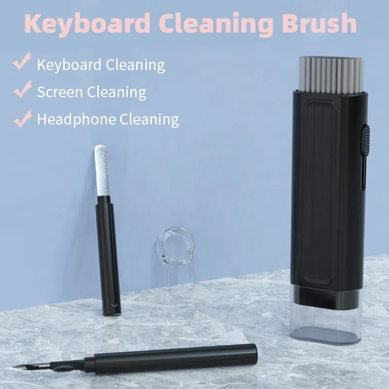 Набор щеток для чистки клавиатуры USLION 6 в 1, многофункциональная портативная ручка для чистки компьютера, наушников, инструменты для чистки клавиатуры
