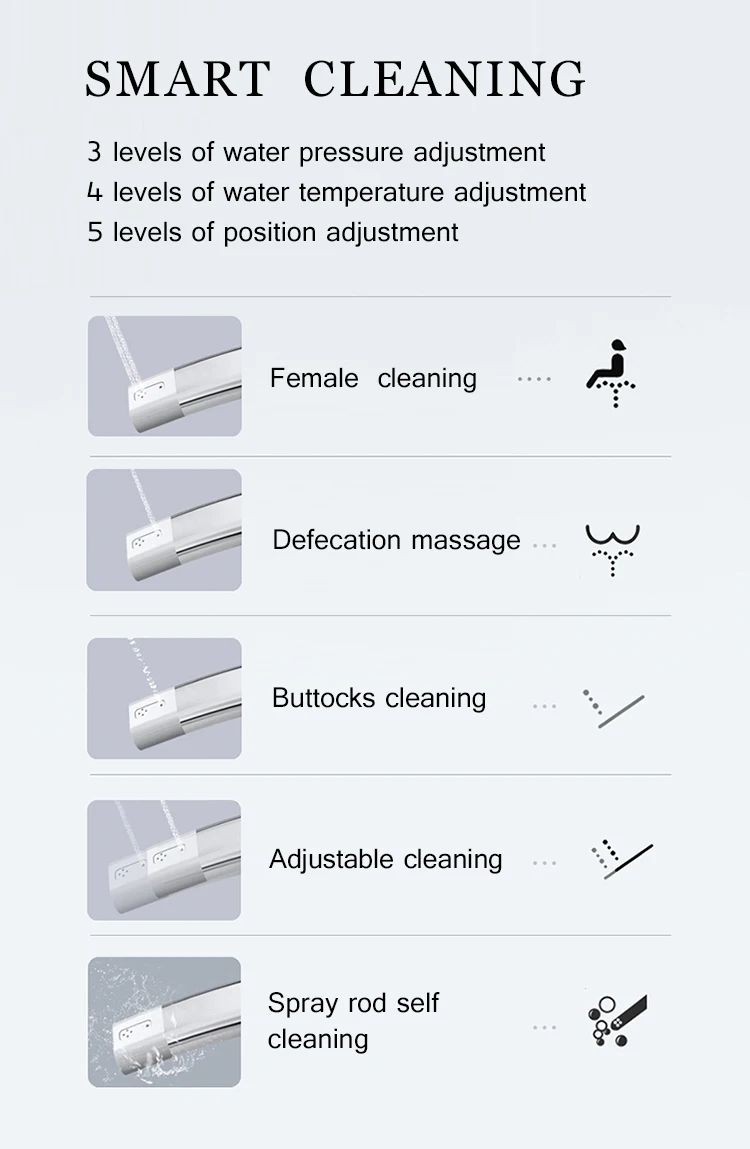 intelligent green smart elongated toilet with bidet