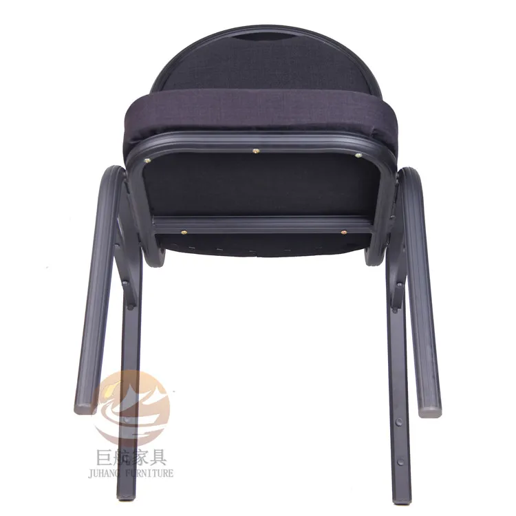 Wholesale Black Metal Royal Hotel Dining Banquet Wedding Stacking Chairs for Event