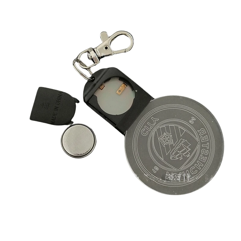 Jartown Wholesale hot selling LED Keychain with Laser Acrylic Indoor Lighting Type Keychain light desk lamp