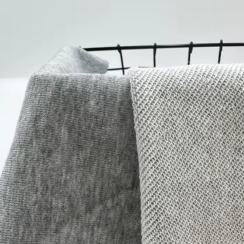 Hot Sale Skin-friendly 60% Cotton 40% Polyester CVC Knitted French Terry Fabric Roll For Thin Hoodie