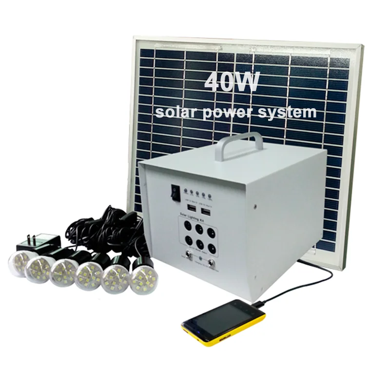 HAYOEN 2022 new Off-Grid solar energy system 40W home mini solar lighting system kit