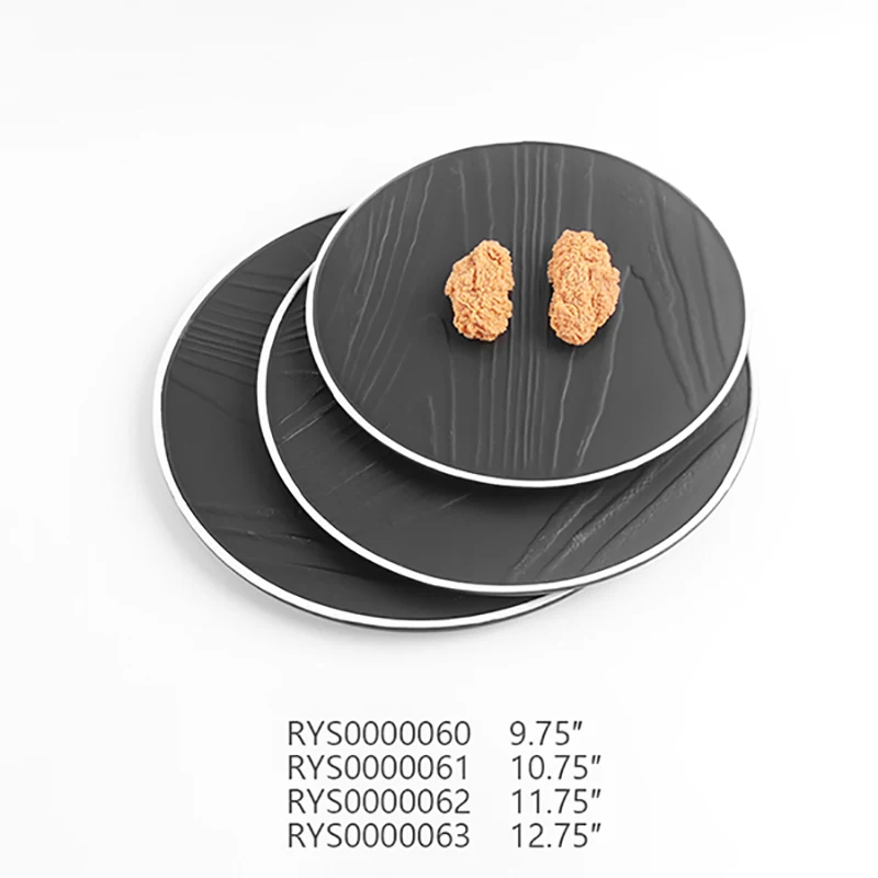 Matt Flat Round Porcelain Dinner Plate Wholesale Steak Flat Bulk Ceramic Plate Kitchen Catering Dish Slate Steak Plate for Hotel