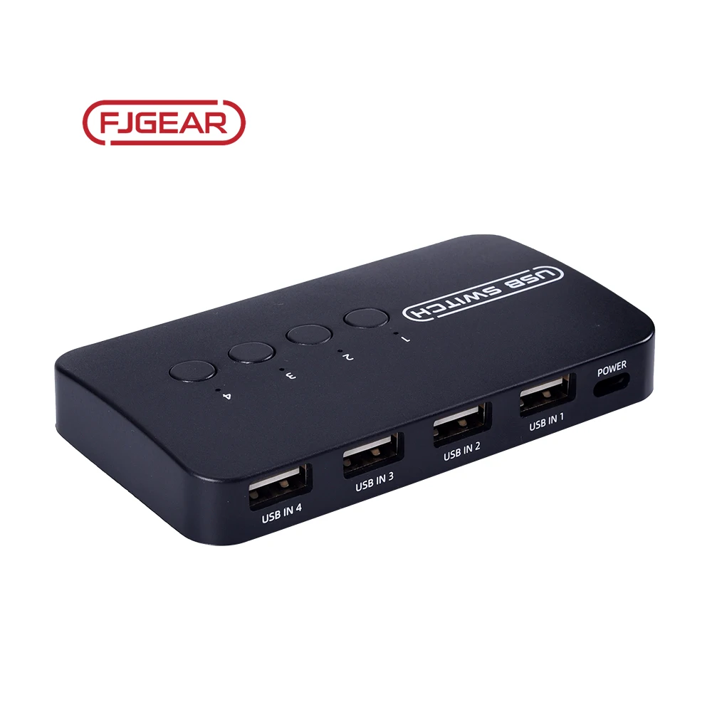 U404 Fjgear New Arrival 480Mbps Selector 4 Port Usb Switch Usb Sharing Switch Usb 2.0 Switcher Selector
