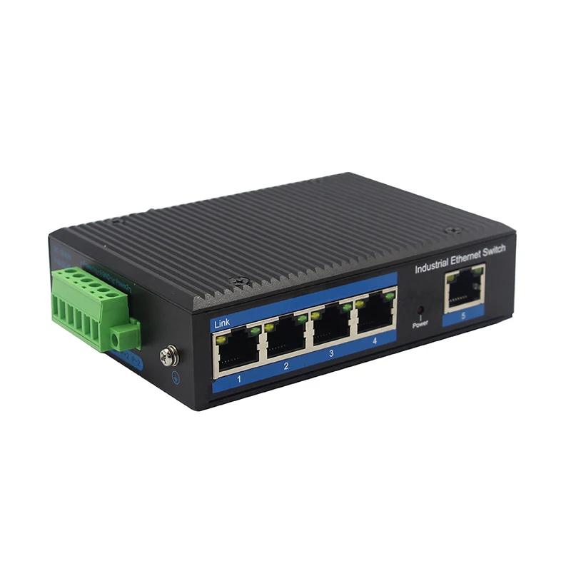 AS-ES5PG Industrial Ethernet Switch 5 ports Gigabit PoE Network Switch DC power supply Redundancy Power DIN rail Ethernet Switch
