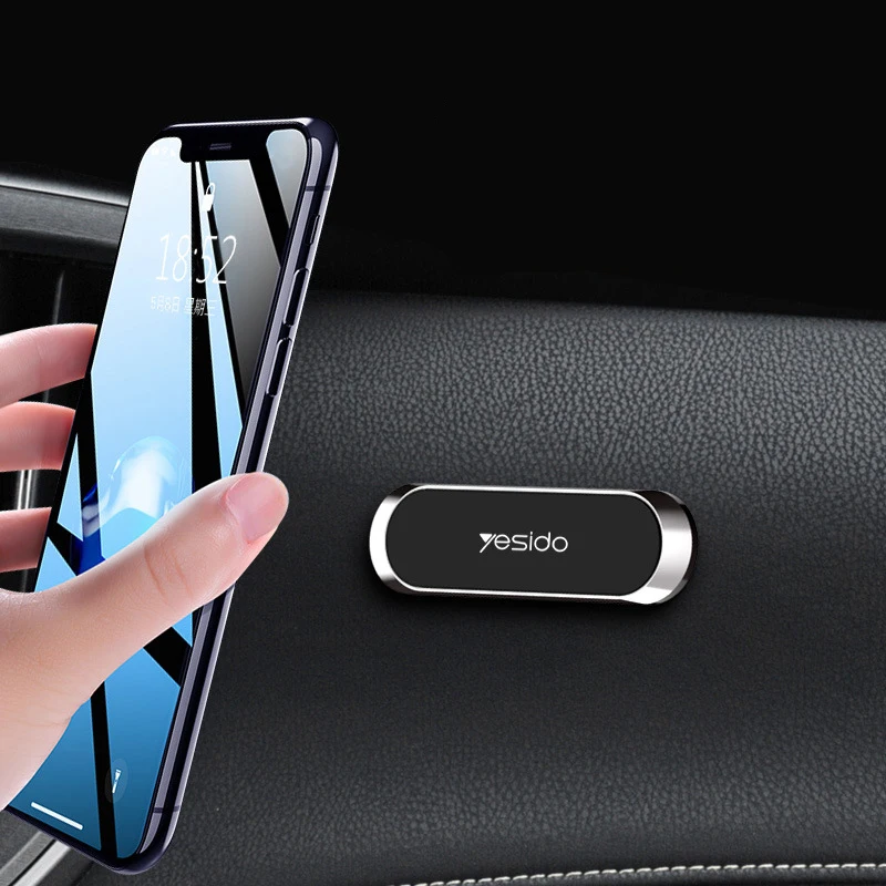 Small And Exquisite Car Magnetic Stripe Mobile Phone Holder Car Aluminum Alloy Navigation Support Multifunctional Magnetic Stand
