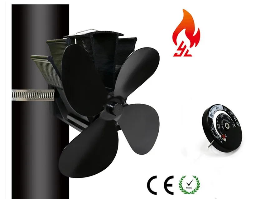 
Wood Burning Stove High Temperature Fireplace Controller Chimney Mechanic Thermometer 