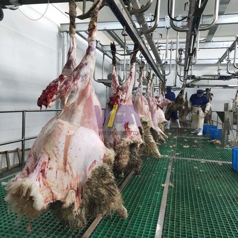 Free design goat slaughter machine carcass convey rail abattoir lamb ram slaughterhouse machinery with sheep butcher equipment