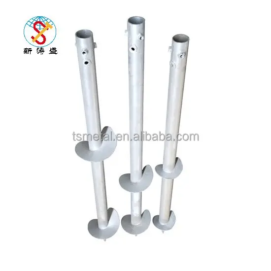 Ground Screw Pole Round Pipe Square Bar Helical Screw Piles