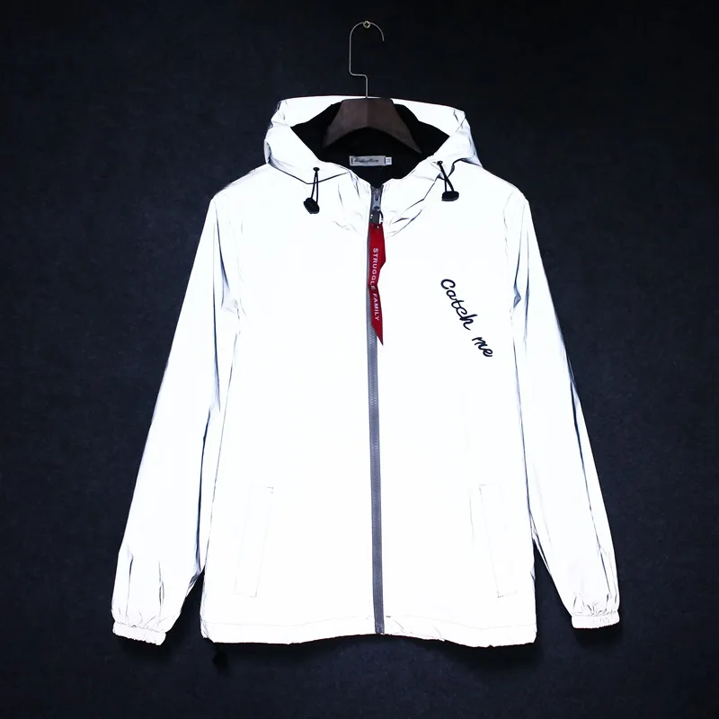 Bulk Wholesale Mens Running Reflective Jacket With Print