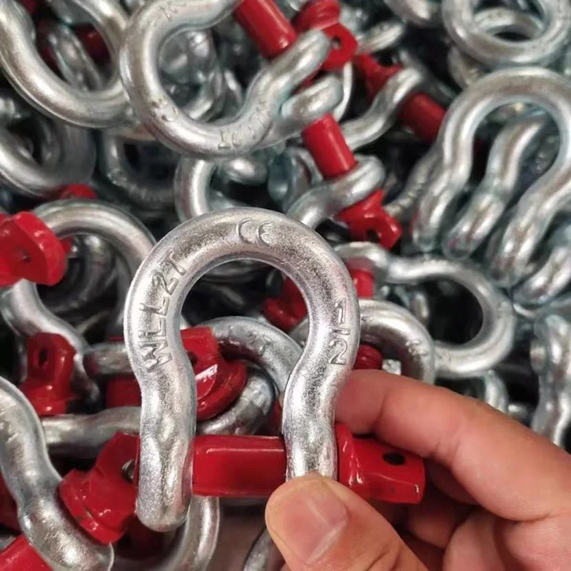 superior quality g209 Carbon steel hook D-shaped American shackle National standard Bow lifting shackle