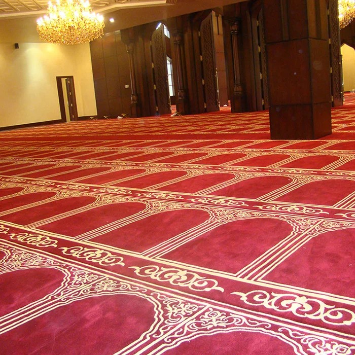 High quality customized axminster mosque carpet from China broadloom axminster carpet roll Jacquard