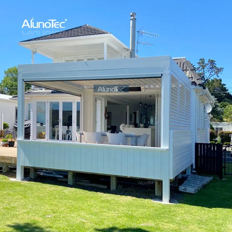 AlunoTec Heavy Duty Sun Louver Weather Proof  Vinyl Patio Veranda Purgola Roof Solar Pergola