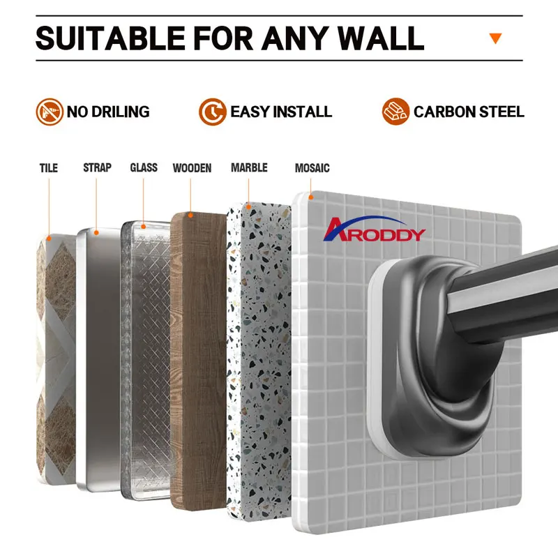 ARODDY Does Not Rust Modern 75cm Short Window Door Poles 32mm Metal Curtain Rod Wholesale for Rental House Bars Thickened