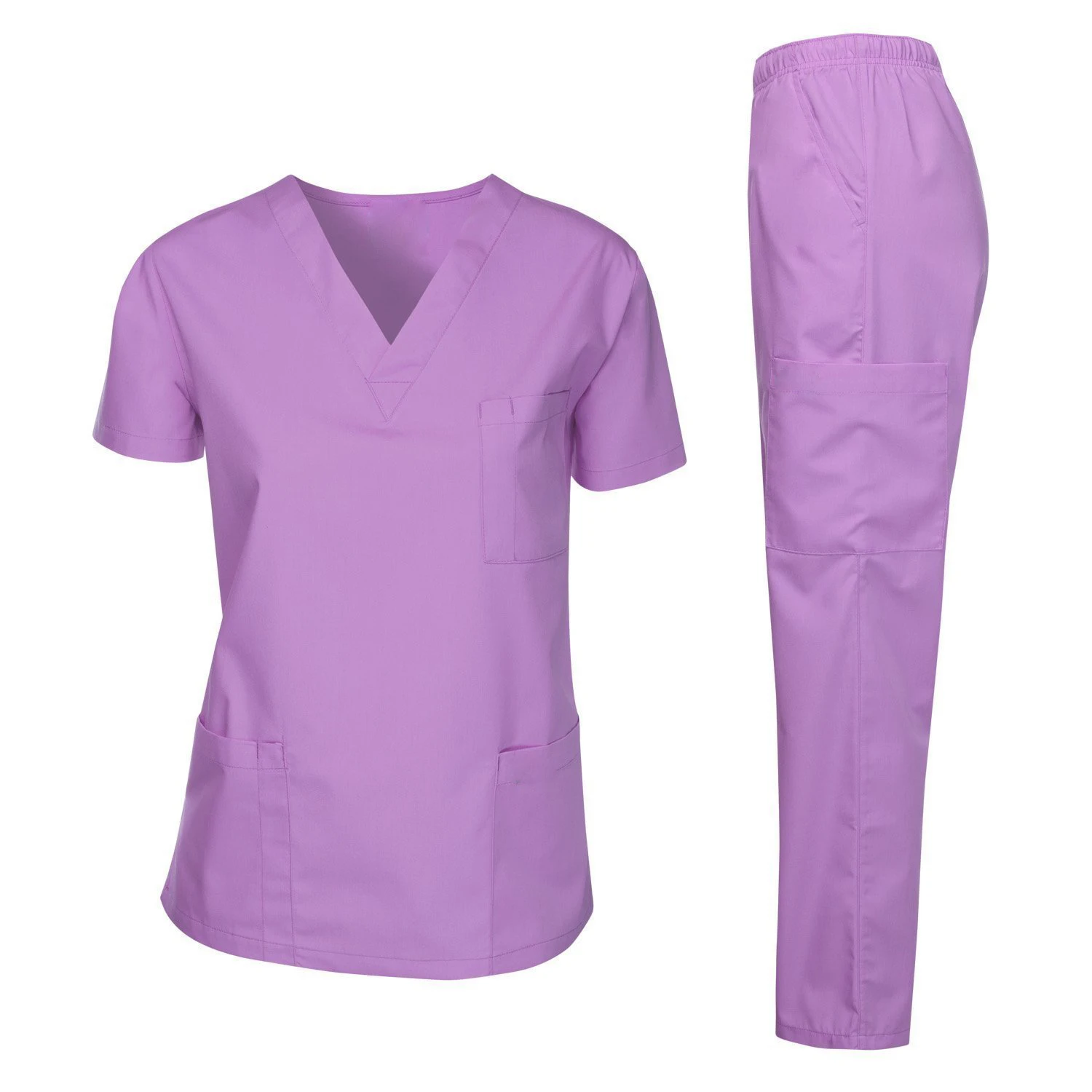 Whosale Custom Two Pieces High Quality Women And Man  Hospital Uniforms Nursing Scrubs Suit Beauty Salon Work Cloth Scrubs Set
