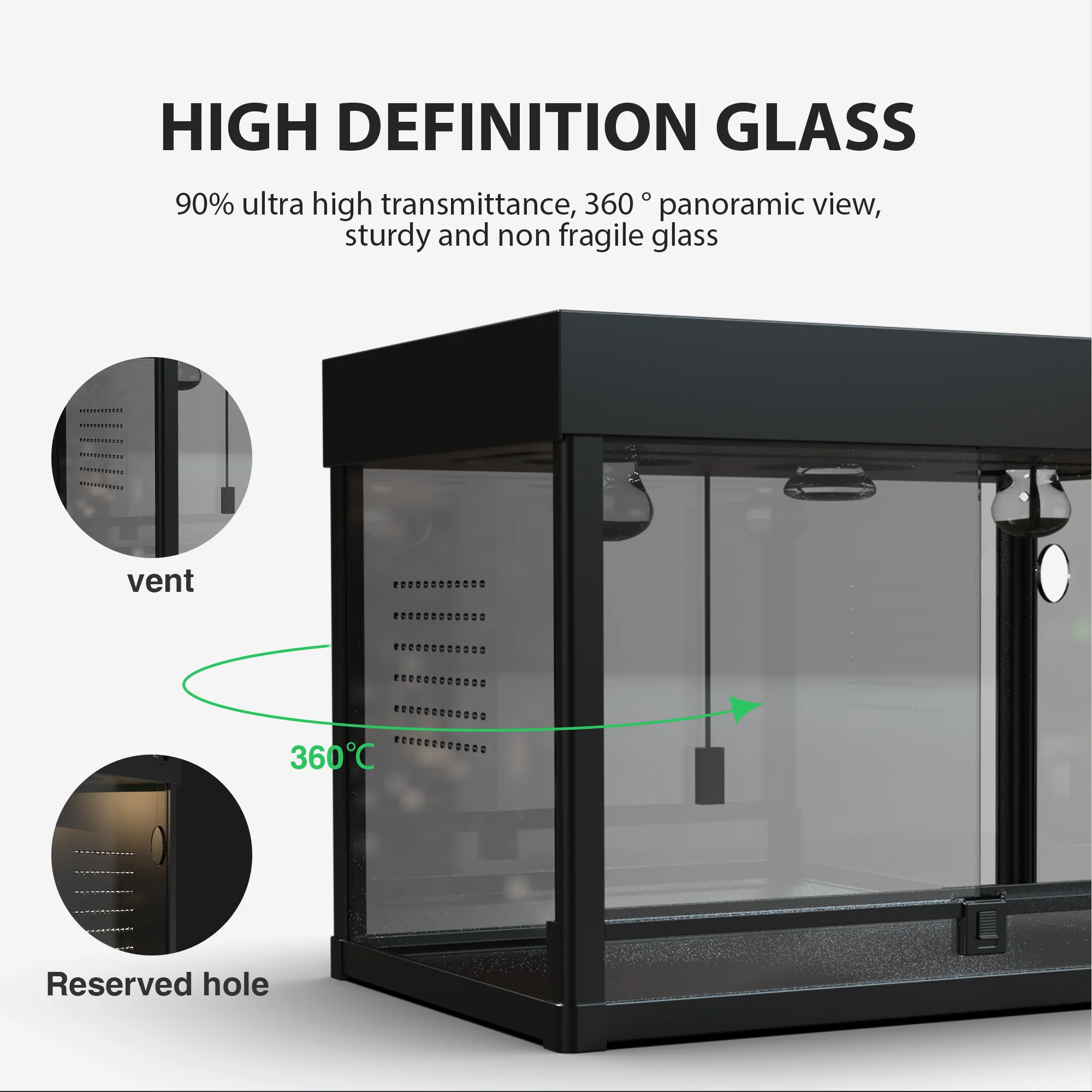 Smart Reptile Terrarium Factory Direct Enclosure Reptile Habitat with APP Control Reptile Tank Snake Gecko Lizard Terrariums