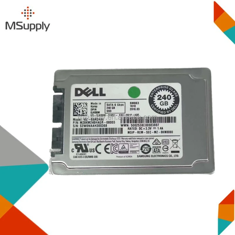 0JK90M JK90M 240GB Mix Use MLC SATA 6GBPS 1.8-inch Internal SSD
