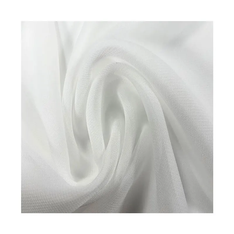 75D Chiffon polyester fabric On the cheap chiffon fabric flower for dresses clothing