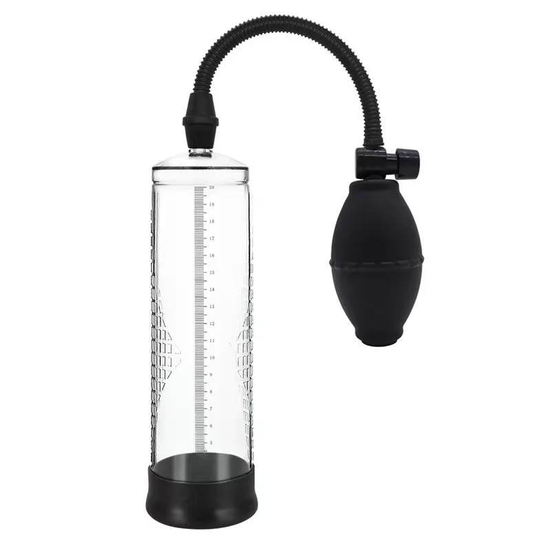 Male Penis Vacuum Pump with Metal Valve For Men Manual Enlargement Penis Growth Enhancer Male Penile Trainer Tool Adult Sex Toy