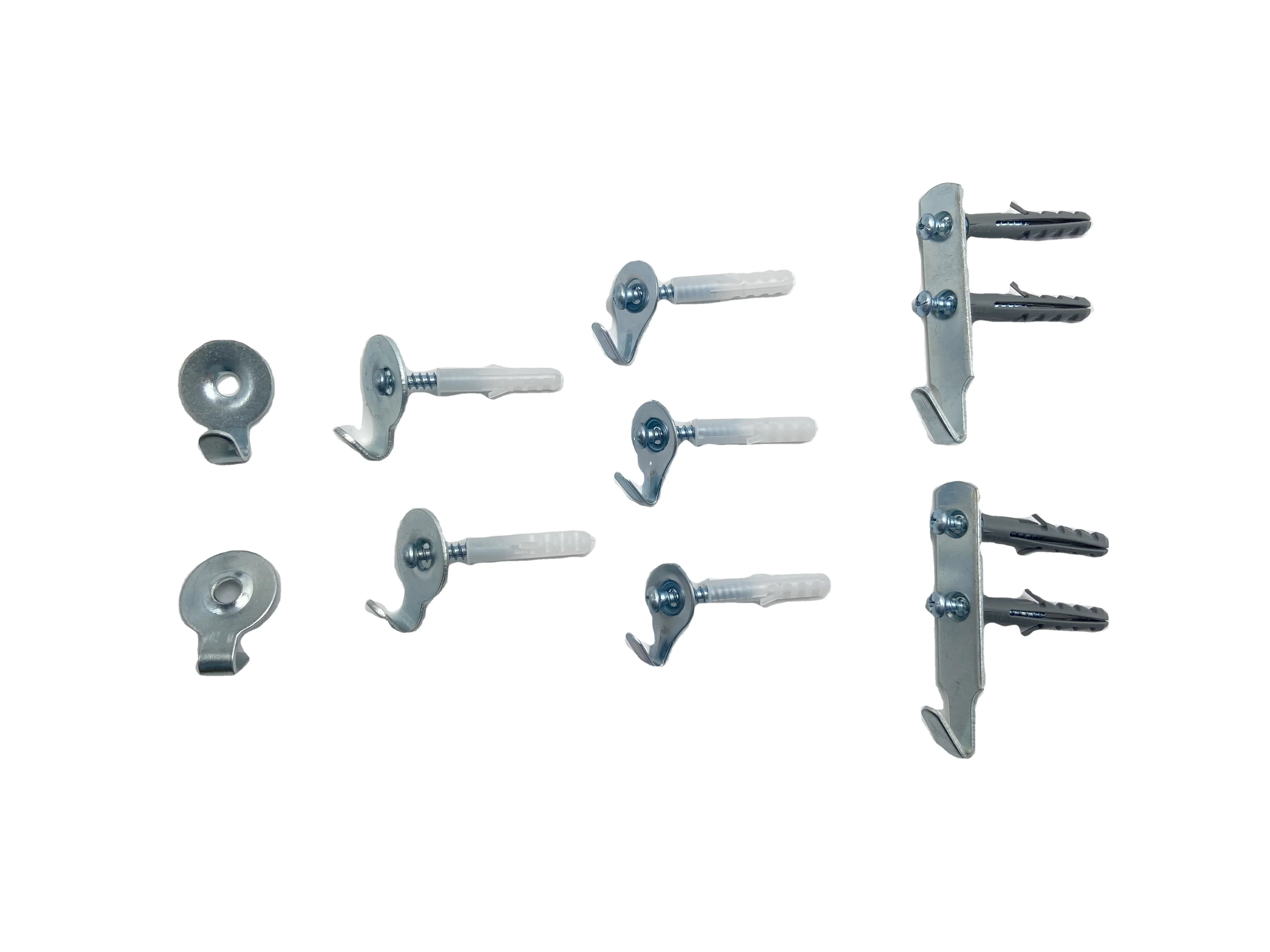 Large Galvanized hook with screws and plastic expansion J Galvanized picture frame Hook type Heavy duty